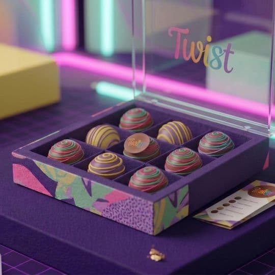 Twist Neon Spiral Truffle Collection (9'lu)