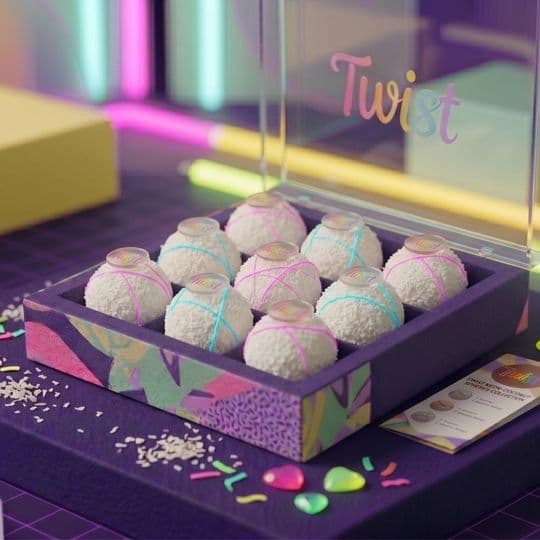 Twist Neon Coconut Spheres Collection (9'lu Box)